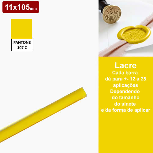 Lacre amarelo - Grande Rendimento para sinetes