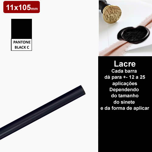 Lacre preto | Para sinetes de todos os tamanhos