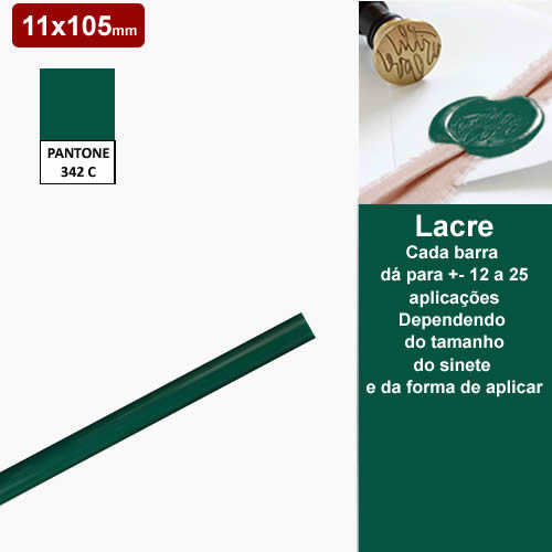 Lacre verde | Para aplicar com sinetes